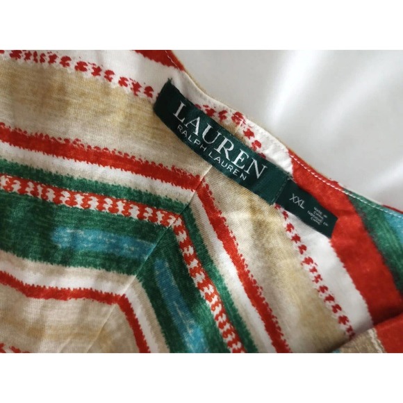 Lauren Ralph Lauren Colorful Dress Fit and Flare Swing Dress Women's XXL Midi - Picture 8 of 11